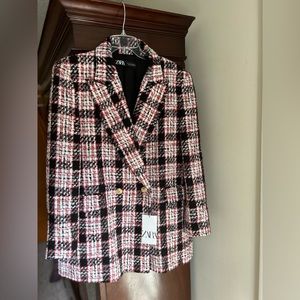 Zara Tweed Blazer NWT Large